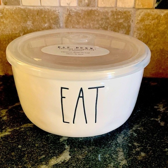 Rae Dunn Other - Rae Dunn EAT Ceramic Bowl Container